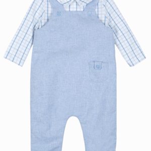Combinaison bébé effet salopette – Bleu