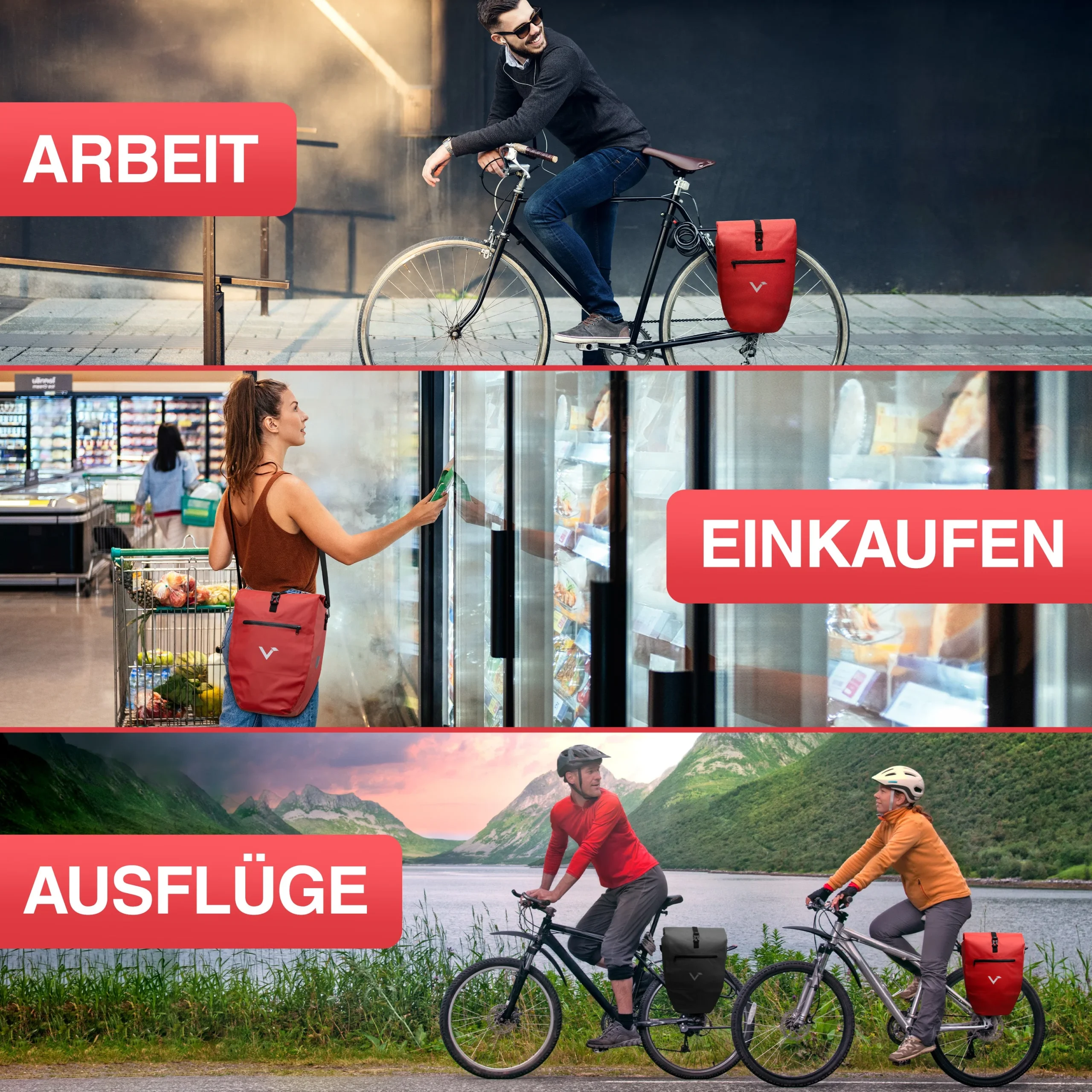 ValkBasic - grande sacoche de porte-bagages & étanche | Bundle – Image 9