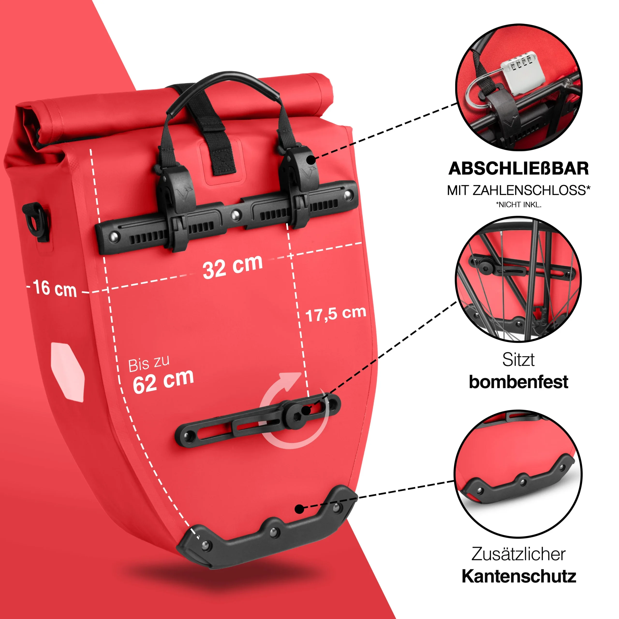 ValkBasic - grande sacoche de porte-bagages & étanche | Bundle – Image 8