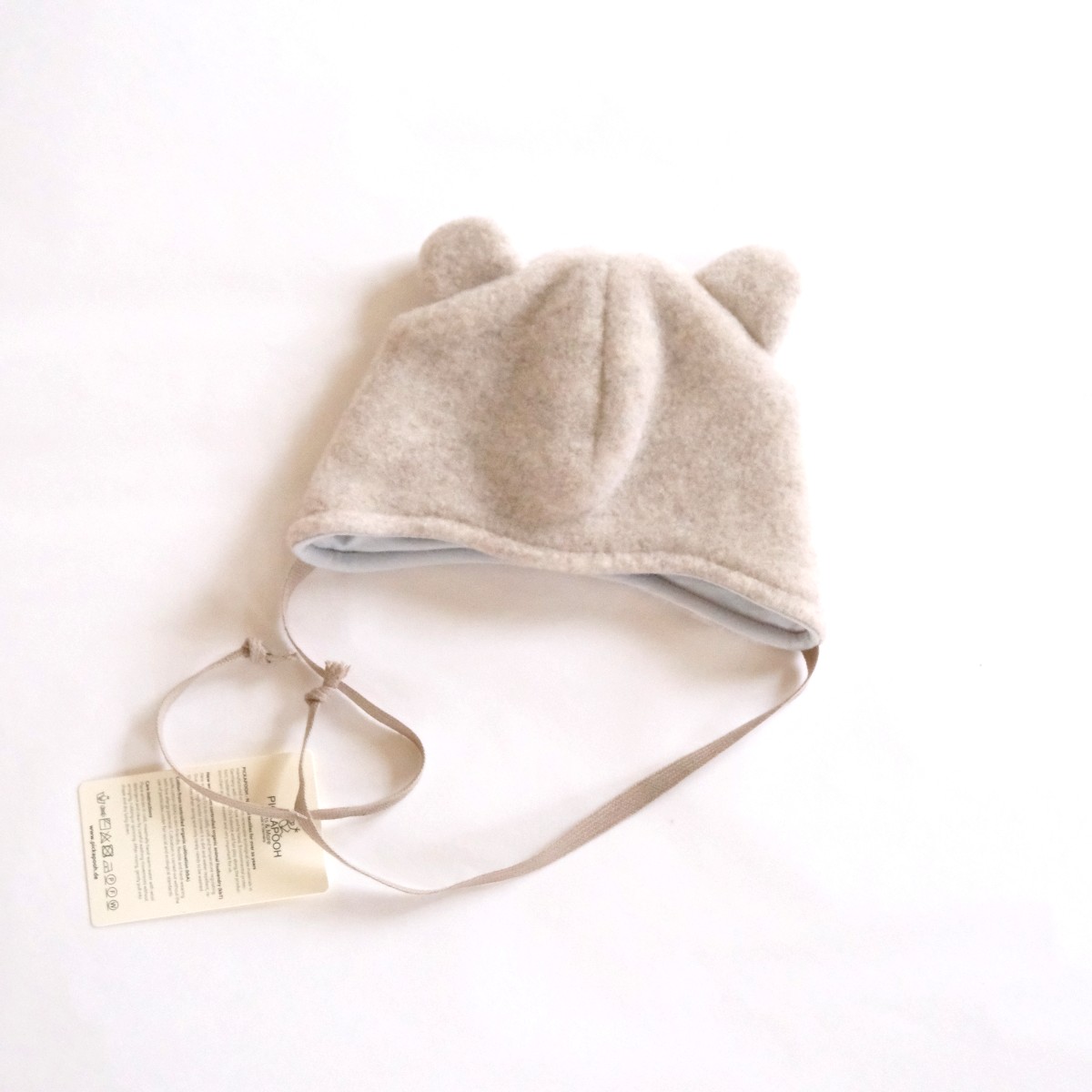 Bonnet en polaire de laine mérinos – beige Pickapooh – Image 2