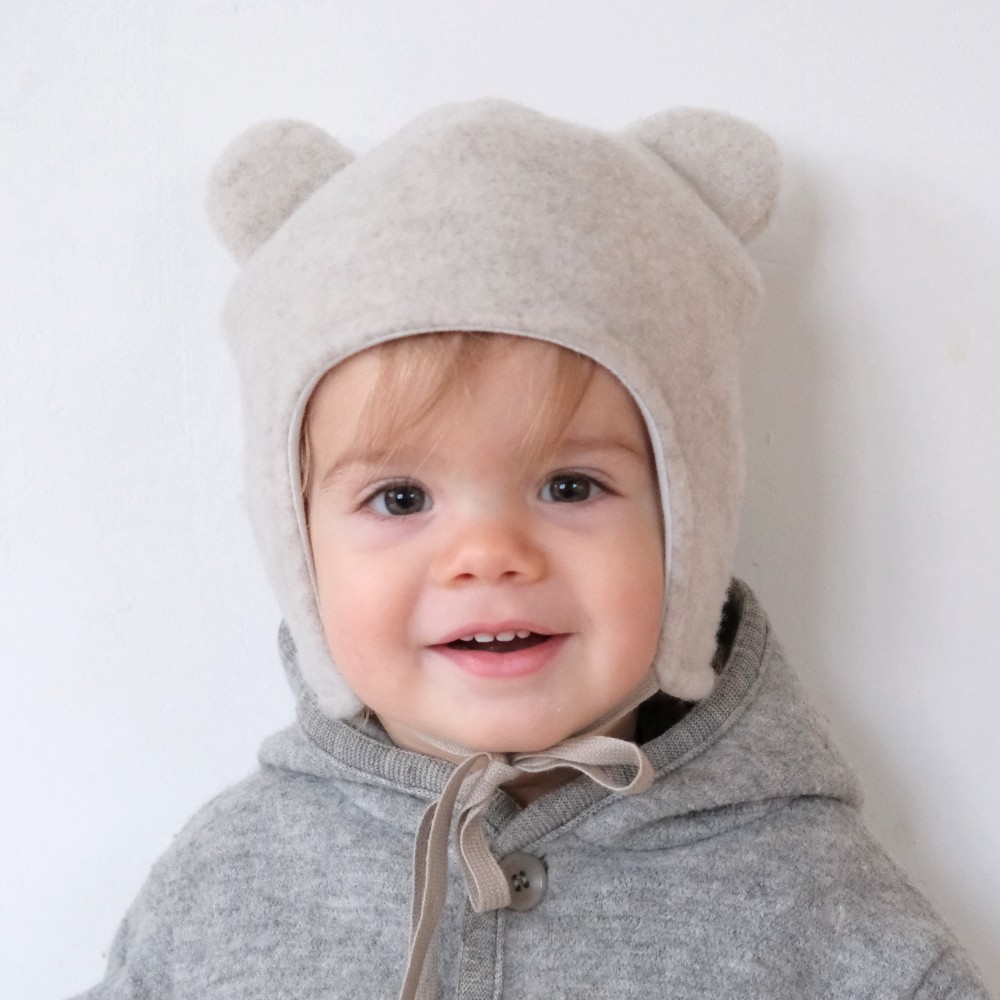 Bonnet en polaire de laine mérinos – beige Pickapooh