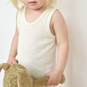 Débardeur en laine mérinos bio – naturel Cosilana