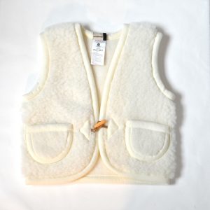 Gilet de berger en pure laine pour enfant- écru Alwero