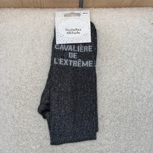 Chaussettes Paillettes "Cavalière de l'extrême"