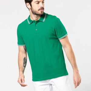 Polo maille piquée manches courtes homme
