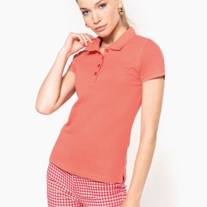 Polo piqué manches courtes femme