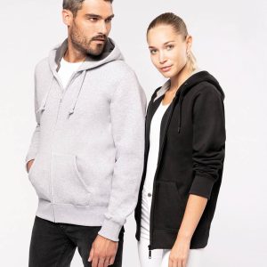 Sweat-shirt zippé capuche unisexe