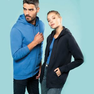 Sweat-shirt zippé capuche unisexe