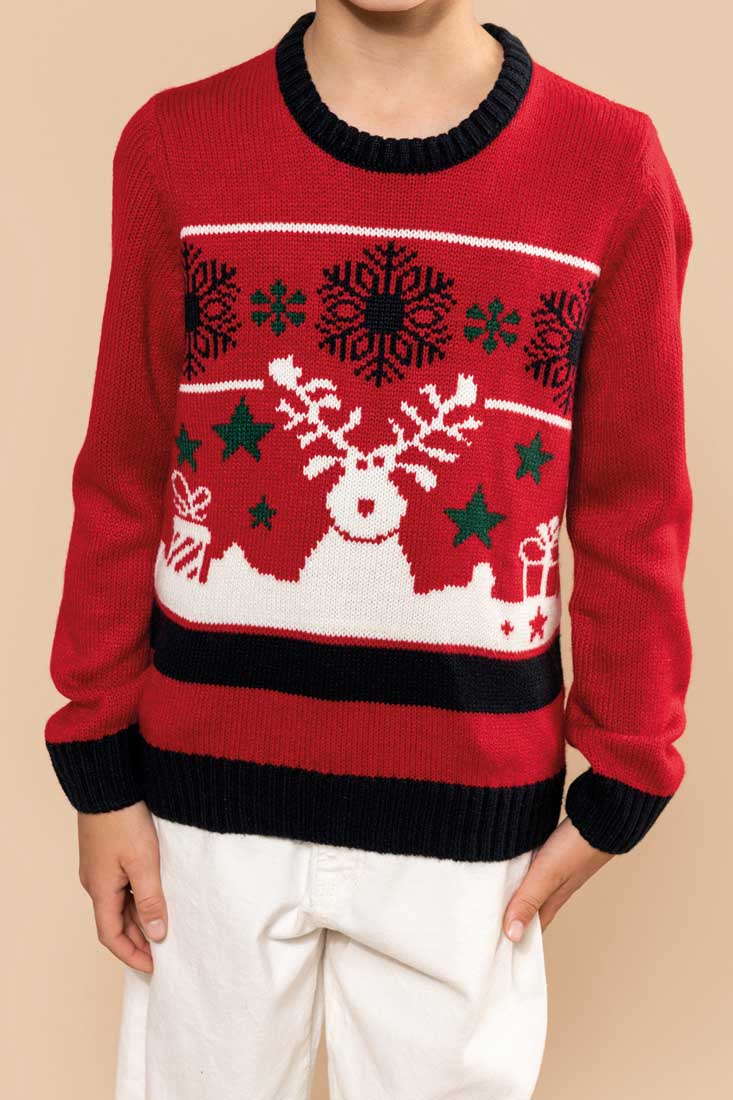 Pullover col rond de Noël enfant – Image 3