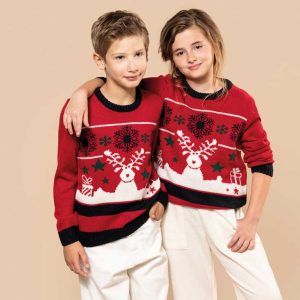 Pullover col rond de Noël enfant