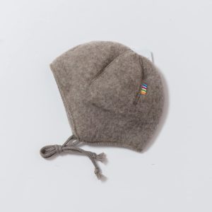Bonnet en polaire de laine mérinos – taupe Joha