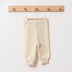 Pantalon / legging bébé en laine mérinos bio – écru Reiff Strick