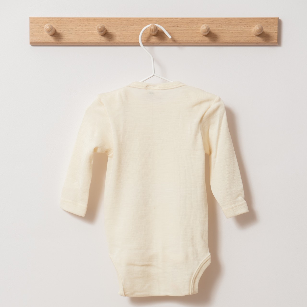 Body manches longues en laine mérinos bio – naturel Cosilana – Image 2