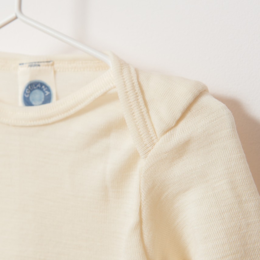 Body manches longues en laine mérinos bio – naturel Cosilana – Image 3