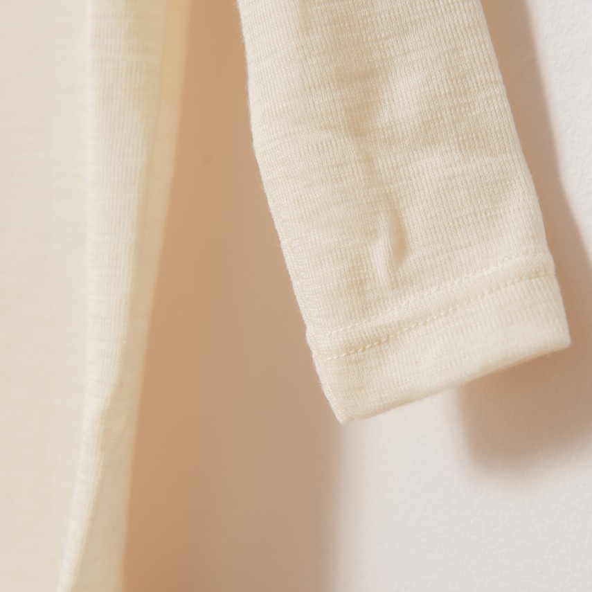 Body manches longues en laine mérinos bio – naturel Cosilana – Image 4