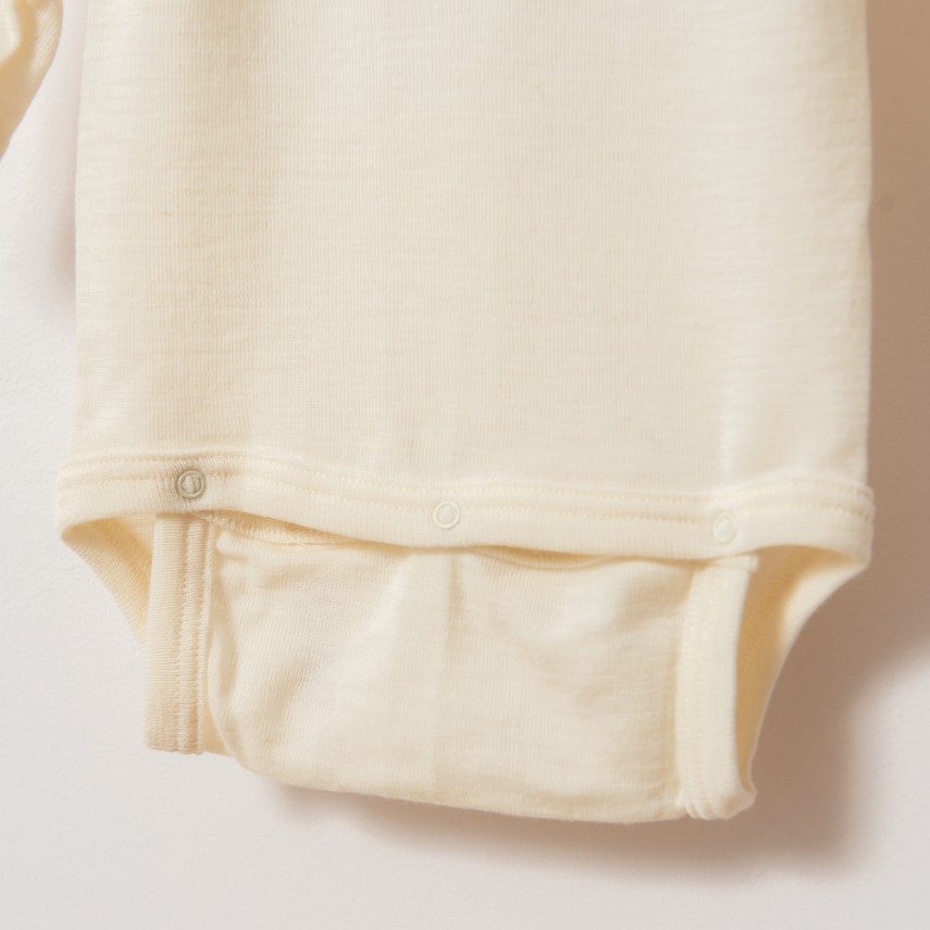 Body manches longues en laine mérinos bio – naturel Cosilana – Image 5