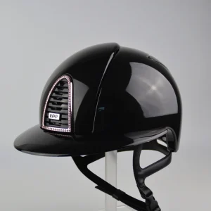 Casque KEP cromo 2.0 Edition limitée Padova Shine Black Visière polo crystals goldrose