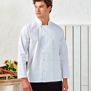 Veste de cuisine manches longues à boutons pression