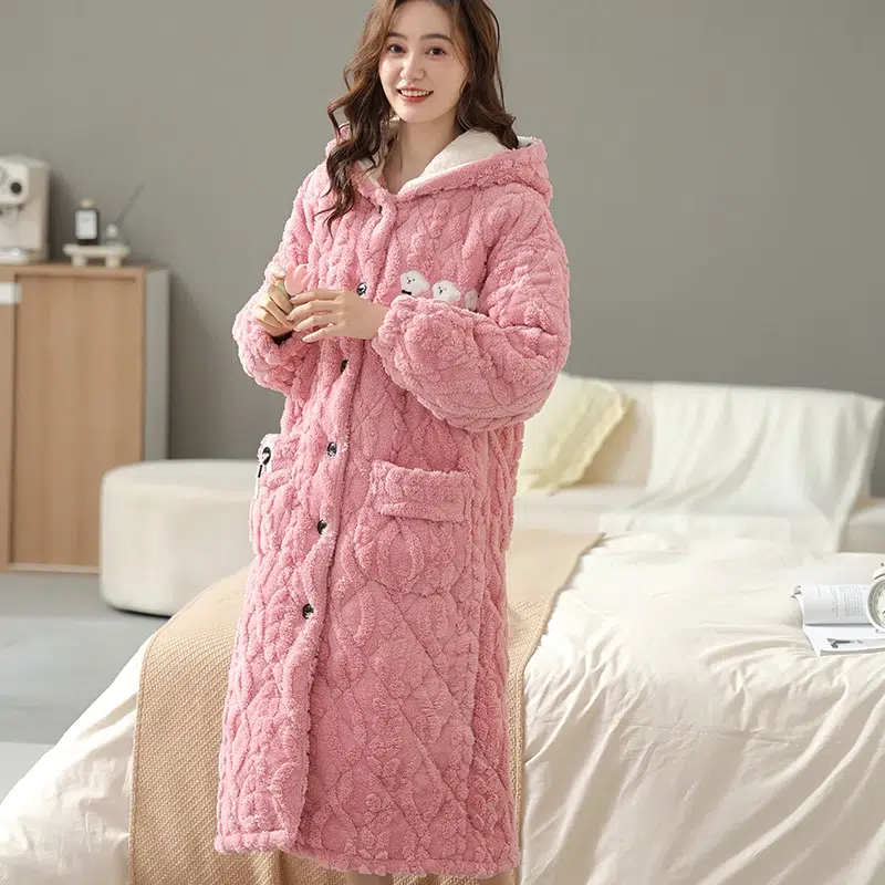 Peignoir moumoute doux et chaud : Cocon – Image 4