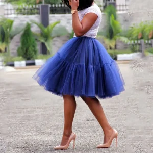 Jupe maxi froufrou élégante en tulle : Celeste