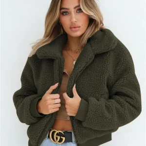 Manteau moumoute kaki chic : Lorraine