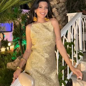 Robe sequin courte élégante pour soirées : Lumière