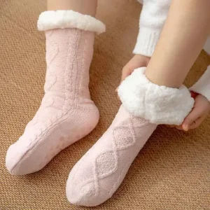 Chaussette plush douce et confortable pour l’hiver : Élodie