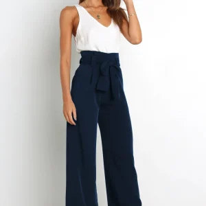 Pantalon palazzo bleu marine : Élégance