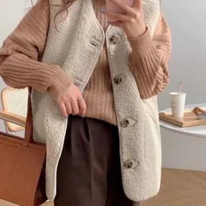 Gilet long sans manche femme : Élodie