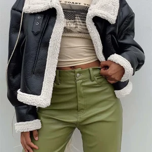 Veste aviateur moumoute élégante et chaude : Aurélie