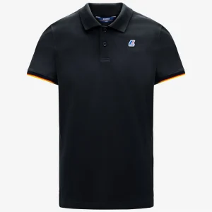 VINCENT CONTRAST STRETCH - Polo Shirts - Polo - MAN - BLACK PURE