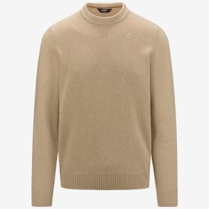SEBASTIEN LAMBSWOOL - Knitwear - Pull  Over - MAN - BROWN TRAVERTINE
