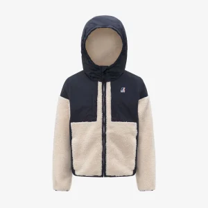 P. SAMSON 4.0 ORSETTO - Fleece - Hoodie Full Zip - KID UNISEX - Blue Depth-Ecru