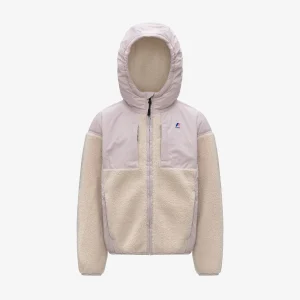 P. SAMSON 4.0 ORSETTO - Fleece - Hoodie Full Zip - KID UNISEX - Rose Hushed--Ecru