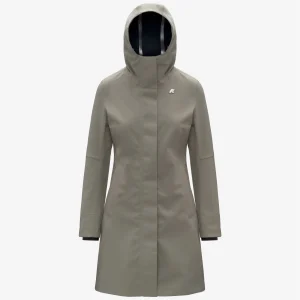 STEPHY BONDED - Jackets - 3/4 LENGTH - WOMAN - Green Oak-Blue Depth