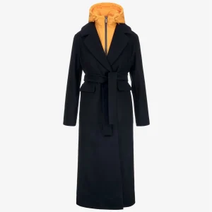 JORANCE WOOLMARK - Jackets - Long - WOMAN - BLUE DEPTH-ORANGE