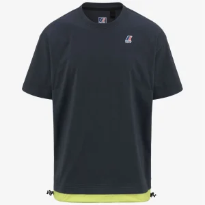 LE VRAI SERILLE NYLON PC - T-ShirtsTop - T-Shirt - UNISEX - BLUE DEPTH-GREEN CELERY