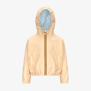 P. LAURETTE PLUS.2 REVERSIBLE - Jackets - Short - GIRL - BEIGE SHEEPSKIN-BLUE BABY