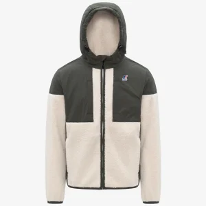 SAMSON 4.0 ORSETTO - Fleece - Hoodie Full Zip - UNISEX - GREEN BLACKISH--Ecru