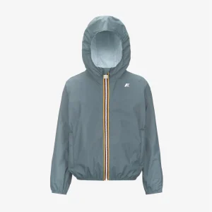 P. JAKE PLUS.2 REVERSIBLE - Jackets - Short - BOY - GREEN IRON-BLUE BABY