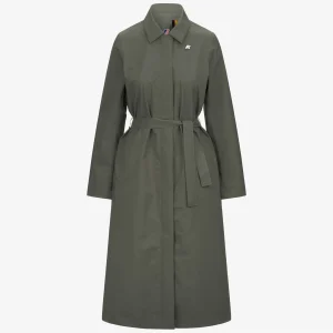 BARBRA STRETCH 2L - Jackets - Long - WOMAN - GREEN LICHEN