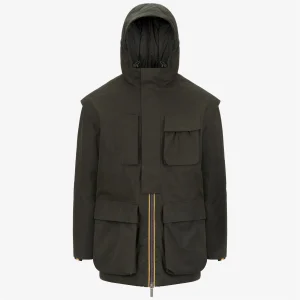 OTTO COTTON FEEL - Jackets - Mid - MAN - Green Blackish Combo