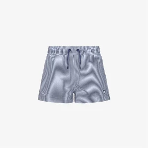 P. HAZEL STRIPES BEACH - Bathing Suits - Swimming Trunks - BOY - WHITE-BLUE DEEP COBALT