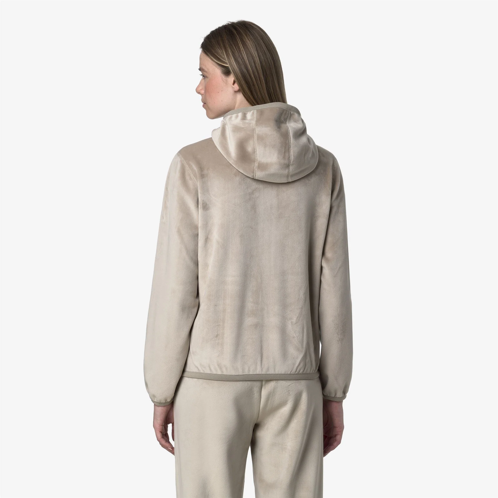 LILY VELOUR POLAR REVERSIBLE - Fleece - Jacket - WOMAN - Beige Cashmere-Beige Cashmere – Image 4