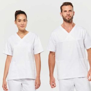 Tunique coton manches courtes unisexe