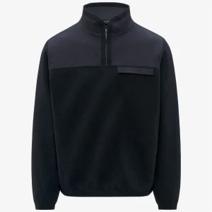 FLEURY WOOL NYLON MIX - Fleece - Pull  Over - MAN - Blue Depth-Blue Airforce