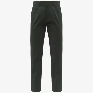 AILTON TWILL TECH PEACH - Pants - CHINO - MAN - GREEN BLACKISH