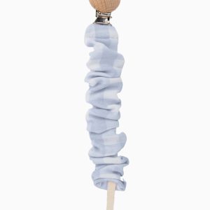 Attache tétine vichy – Bleu