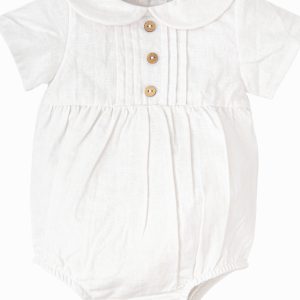 Barboteuse de cérémonie – Blanc