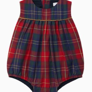 Barboteuse écossaise bébé – Rouge